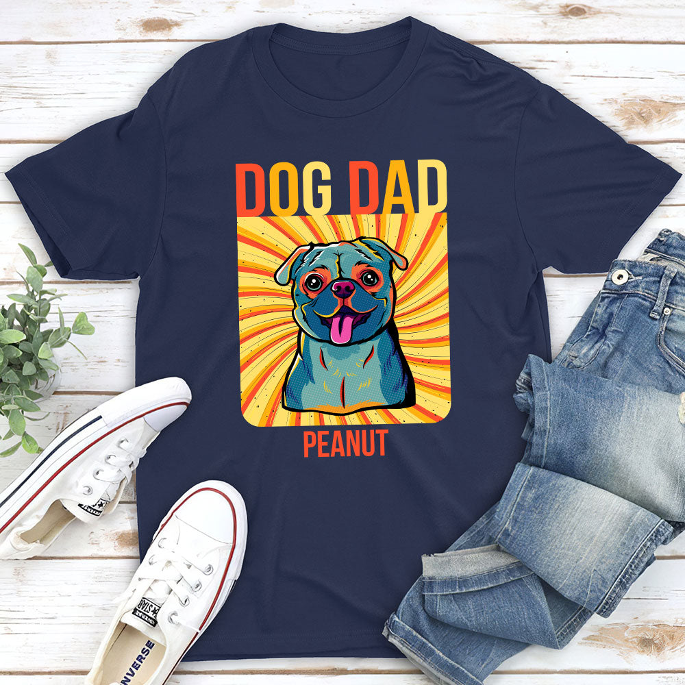 Pop Art Dog Mom Dad - Personalized Custom Premium T-shirt
