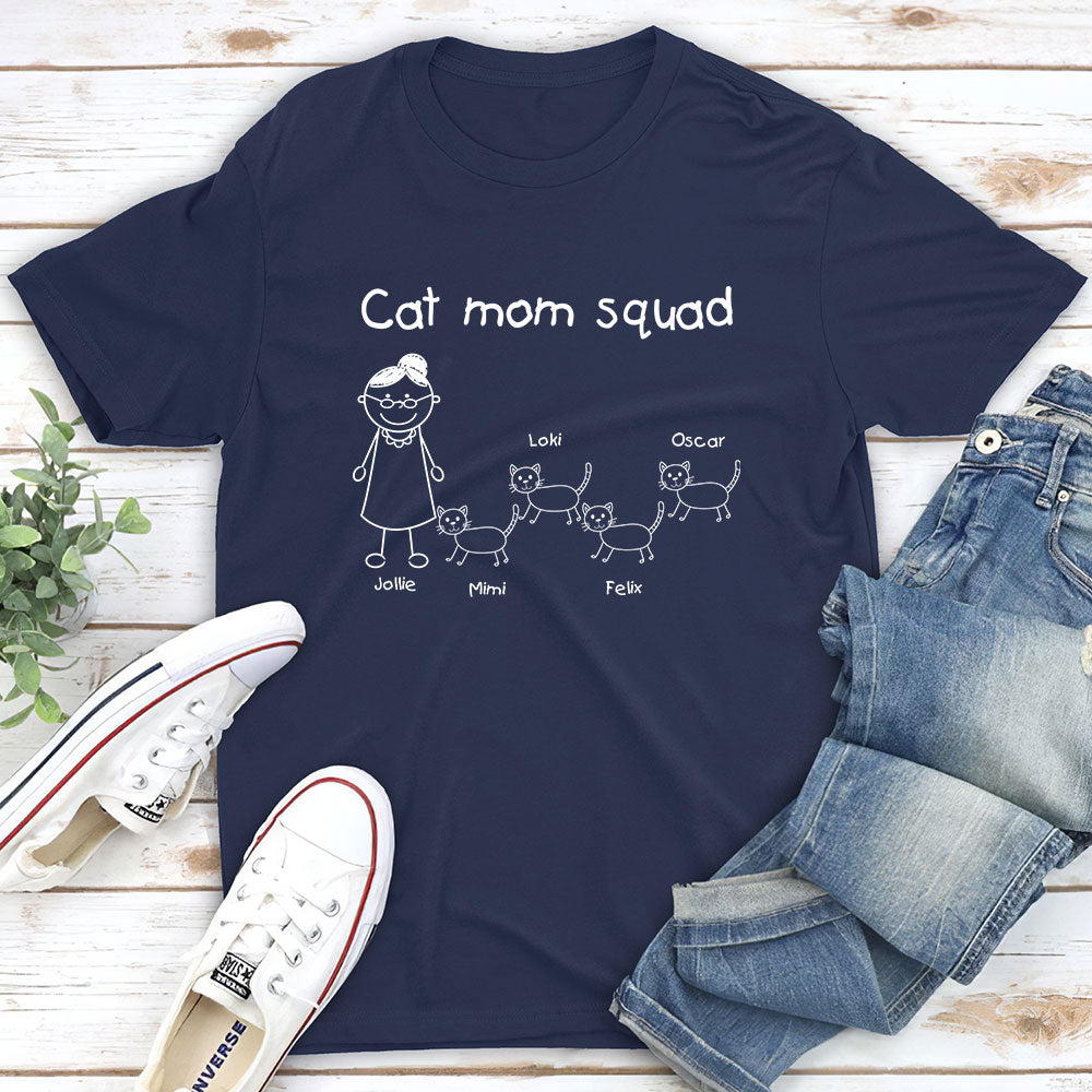 Cat Mom Squad - Personalized Custom Unisex T-shirt
