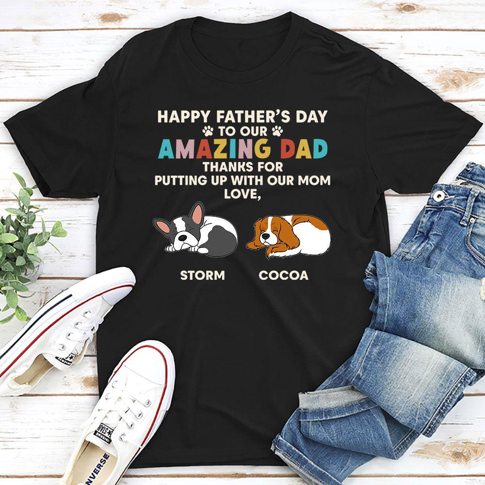 Thanks For Our Amazing Dad - Personalized Custom Premium T-shirt