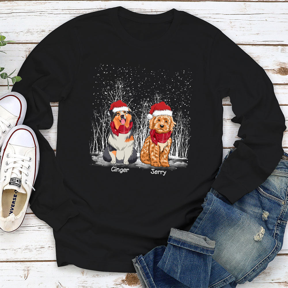 Winter Dog - Personalized Custom Long Sleeve T-shirt