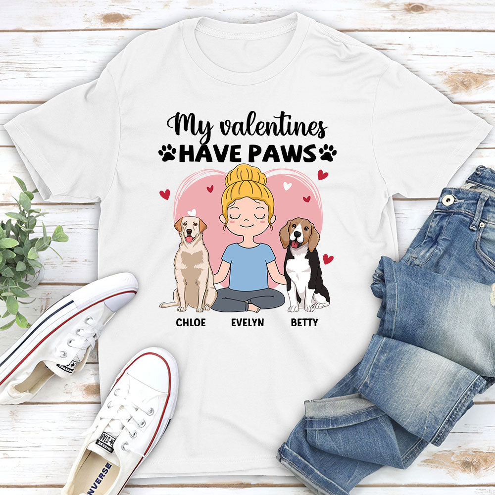 Dog Mom Valentine - Personalized Custom Unisex T-shirt