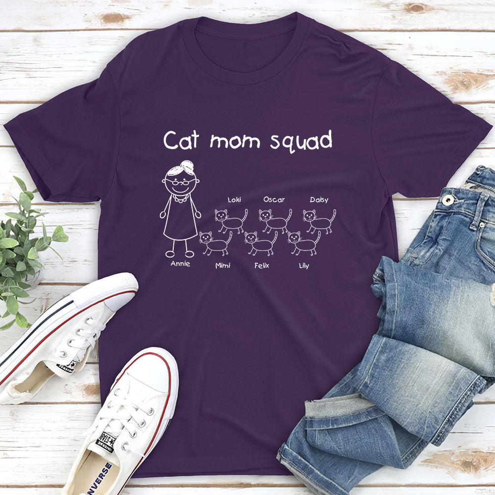 Cat Mom Squad - Personalized Custom Unisex T-shirt