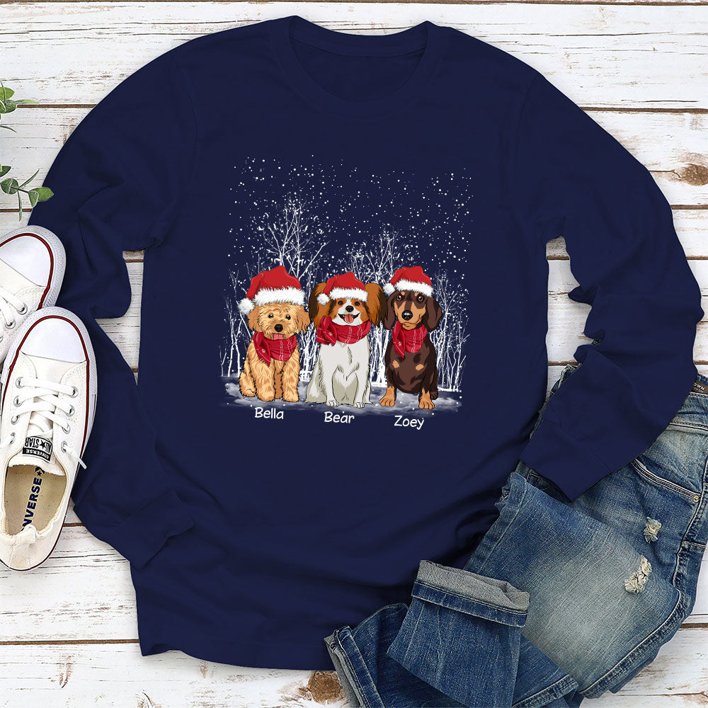 Winter Dog - Personalized Custom Long Sleeve T-shirt