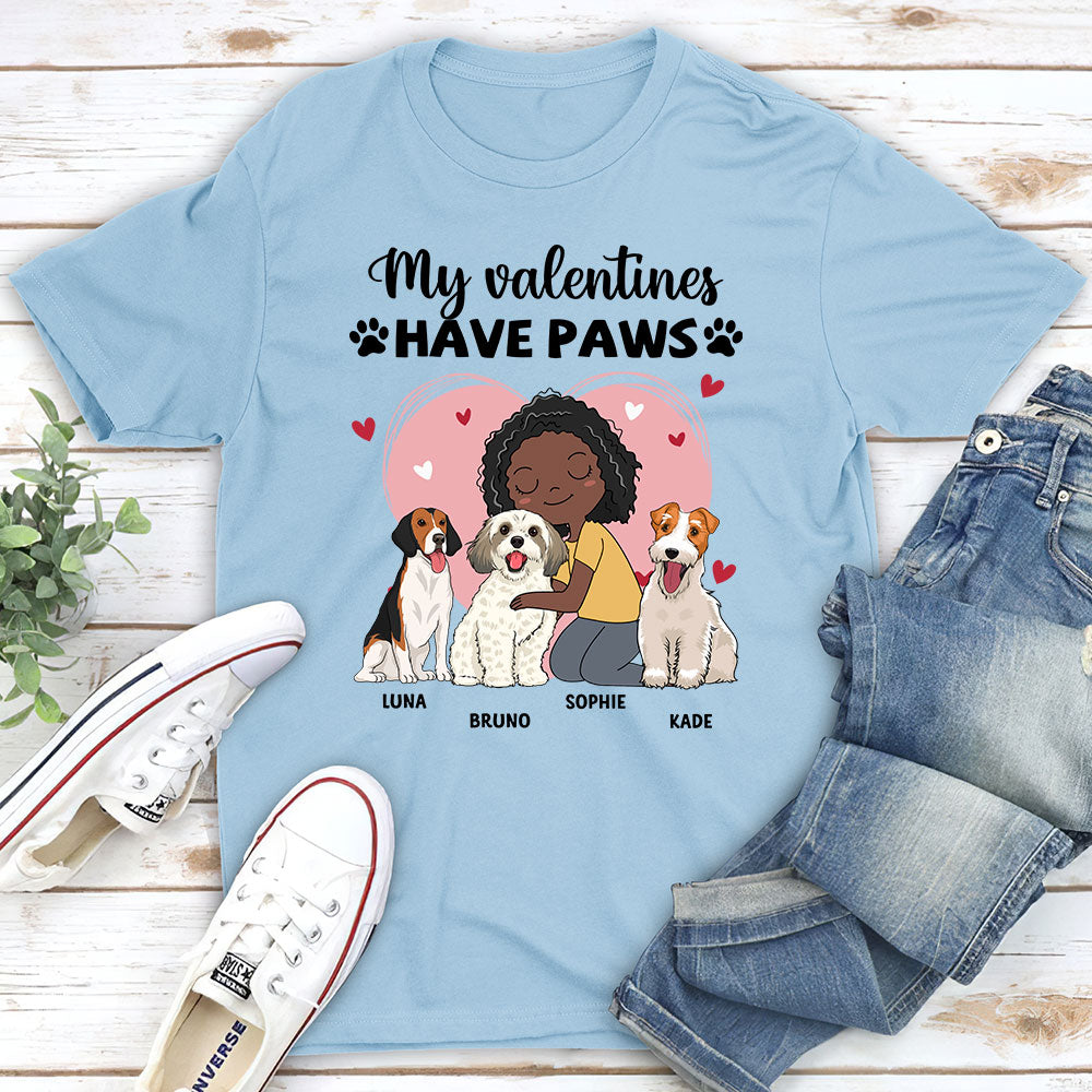 Dog Mom Valentine - Personalized Custom Unisex T-shirt