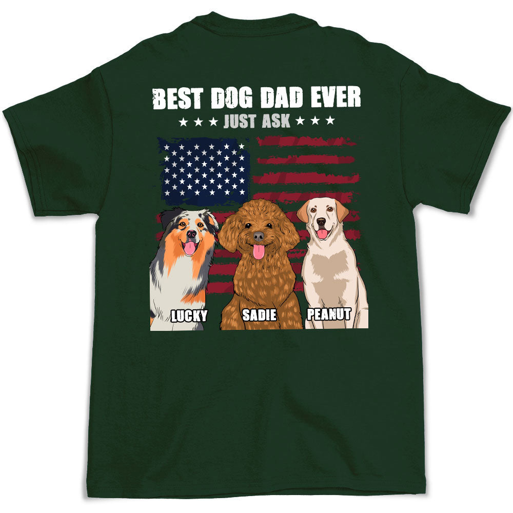 Best Dog Dad Ever - Personalized Custom Premium T-shirt