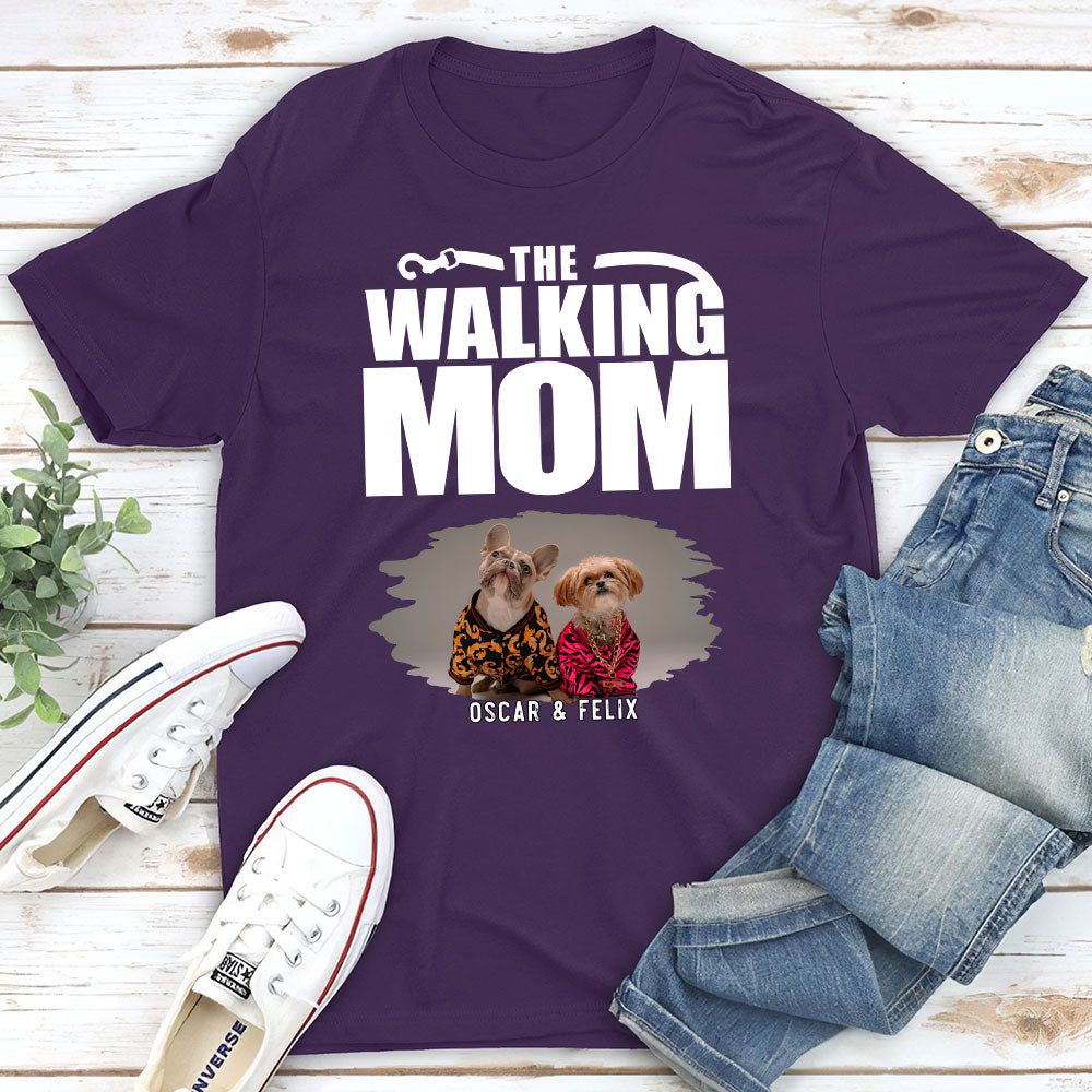 Walking Dad/Mom Photo - Personalized Custom Premium T-shirt
