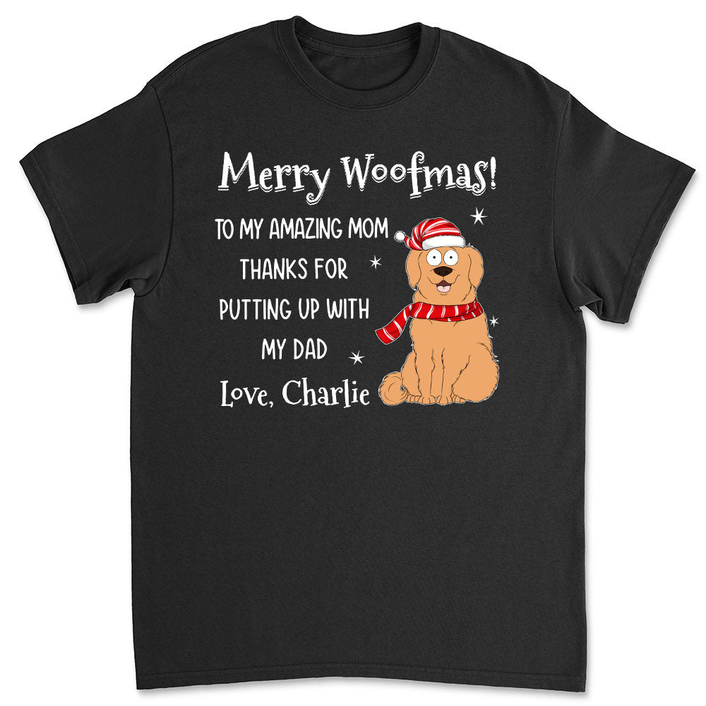 Amazing Christmas With Dog - Personalized Custom Unisex T-shirt