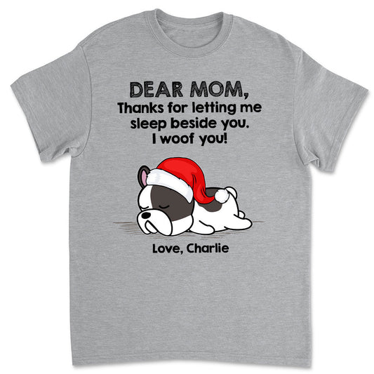 Sleep Beside Dog - Personalized Custom Unisex T-shirt