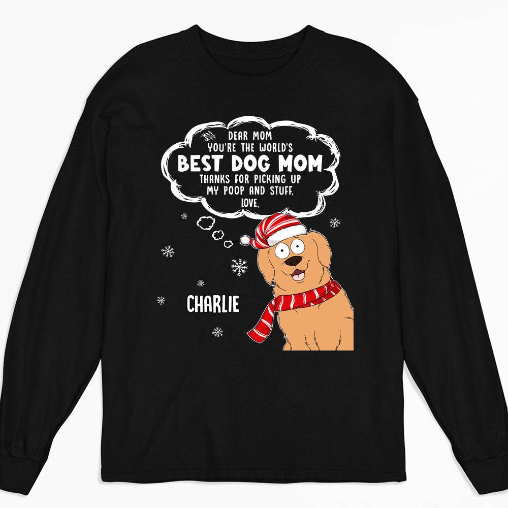Grateful To Dog Mom - Personalized Custom Long Sleeve T-shirt