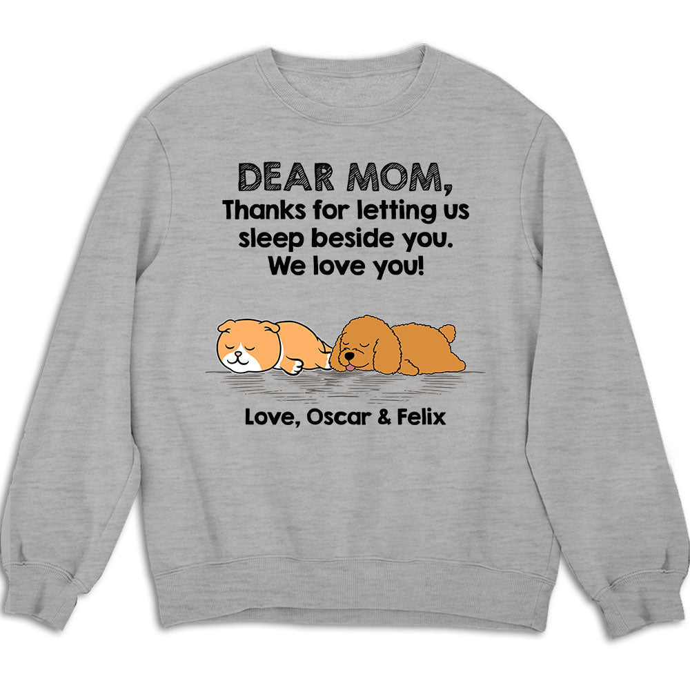 Sleep Beside Pet 2 - Personalized Custom Sweatshirt