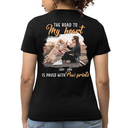 My Paw Prints Photo - Personalized Custom Women's T-shirt