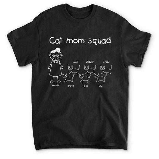 Cat Mom Squad - Personalized Custom Unisex T-shirt