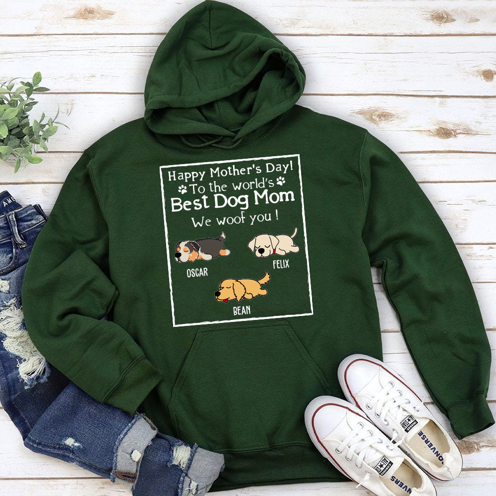 Woof Best Dog Mom Version 2 - Personalized Custom Hoodie