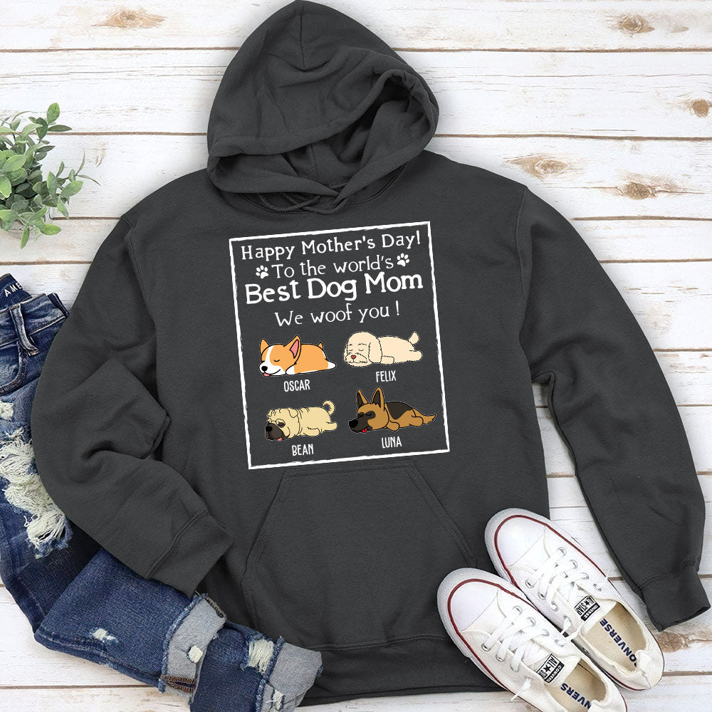 Woof Best Dog Mom Version 2 - Personalized Custom Hoodie