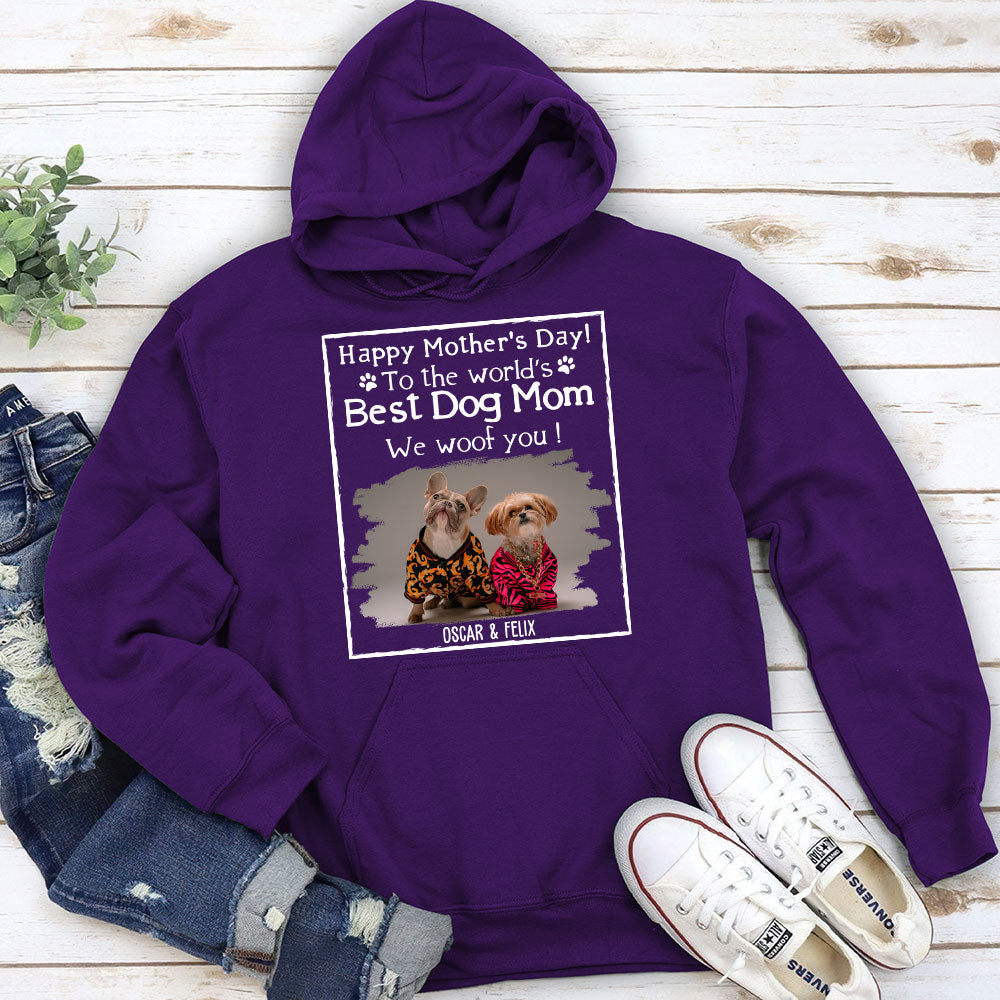 Woof Best Dog Mom Version 2 - Personalized Custom Hoodie