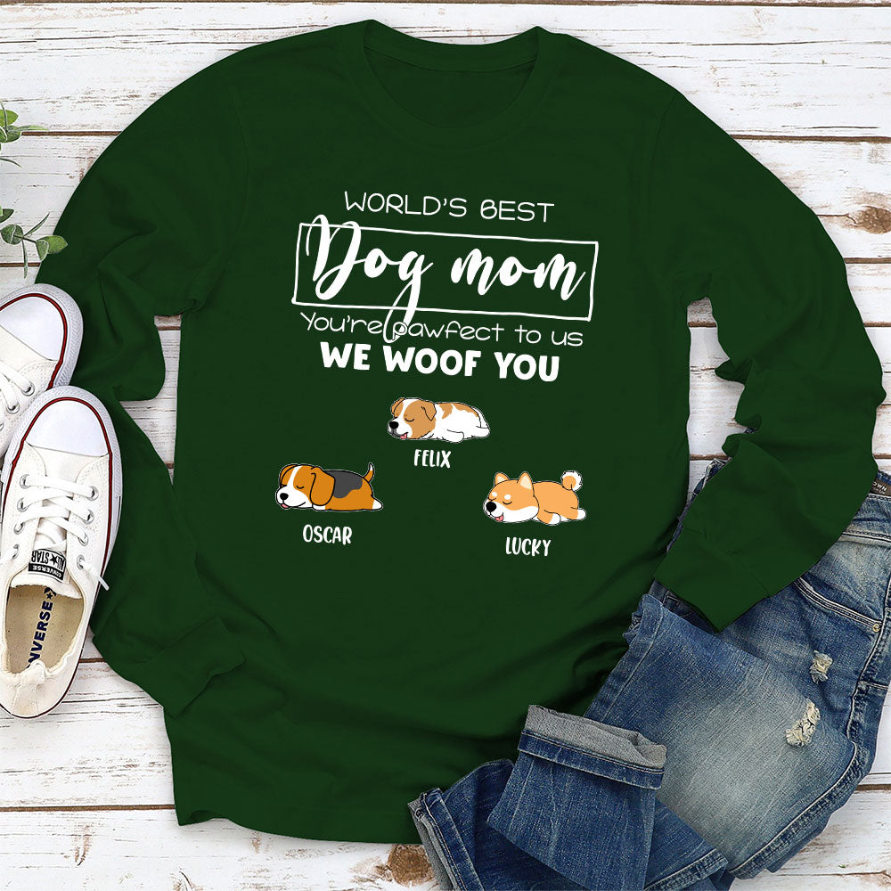 Pawfect Mom Dad - Personalized Custom Long Sleeve T-shirt