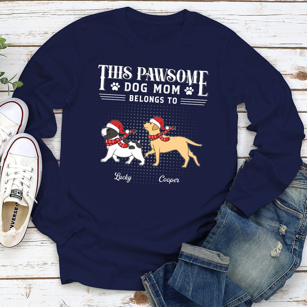 Pawsome Dog Dad - Personalized Custom Long Sleeve T-shirt