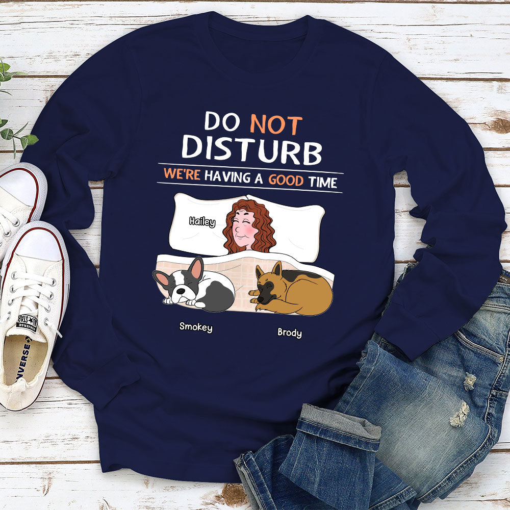 Do Not Disturb - Personalized Custom Long Sleeve T-shirt