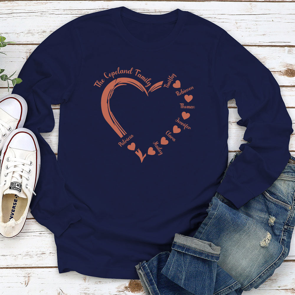 Heart Around You - Personalized Custom Long Sleeve T-shirt