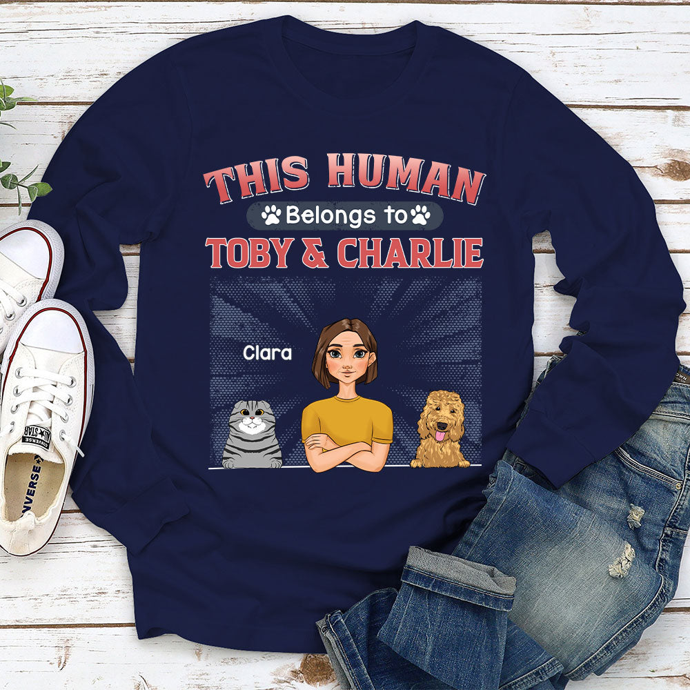 Belongs To Pet - Personalized Custom Long Sleeve T-shirt