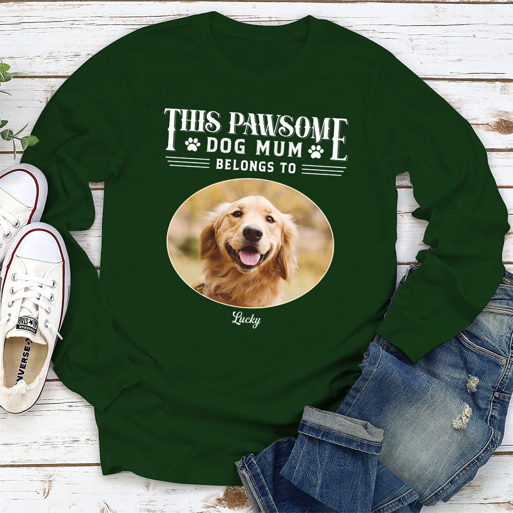 Pawsome Dog Dad - Personalized Custom Long Sleeve T-shirt