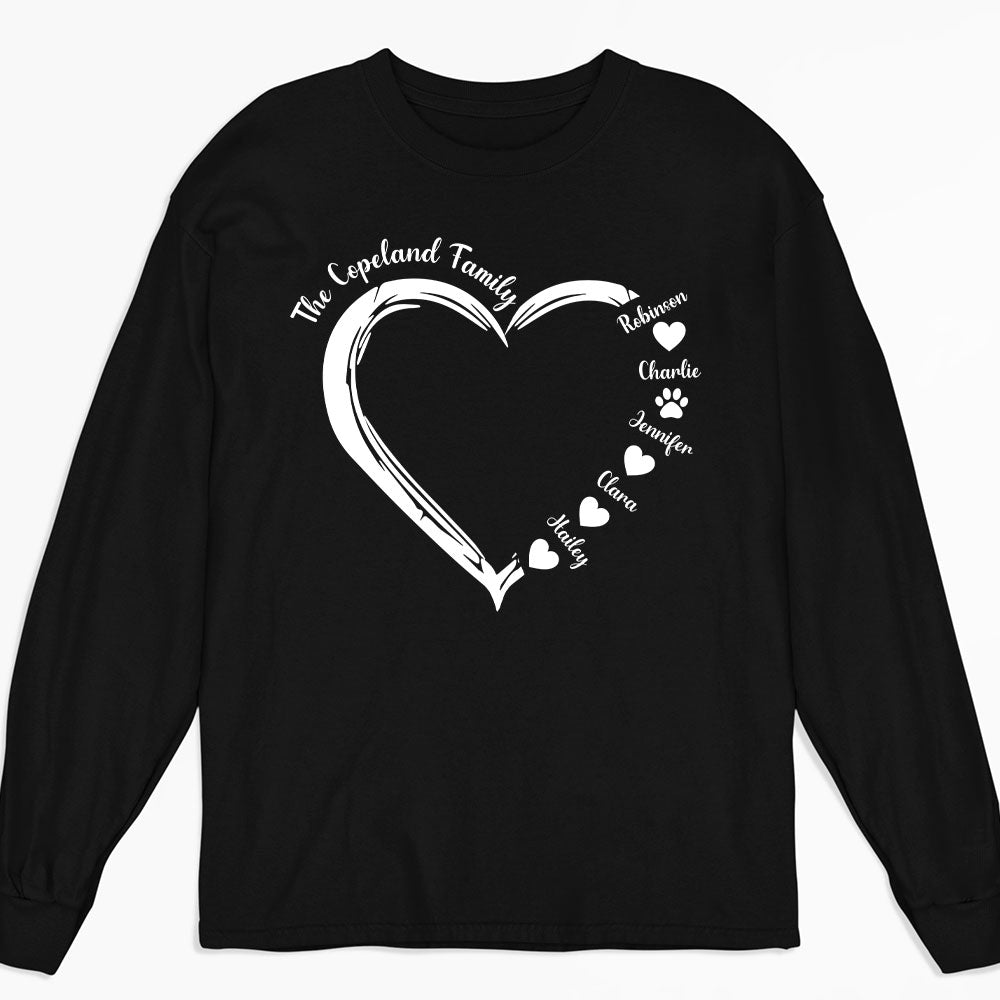 Heart Around You - Personalized Custom Long Sleeve T-shirt