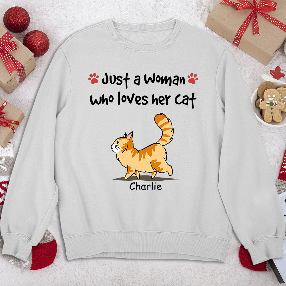 Just A Girl With Cats - Personalized Custom Sweatshirt