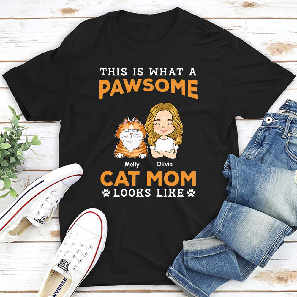 Pawsome Dad Looks Like - Personalized Custom Unisex T-shirt