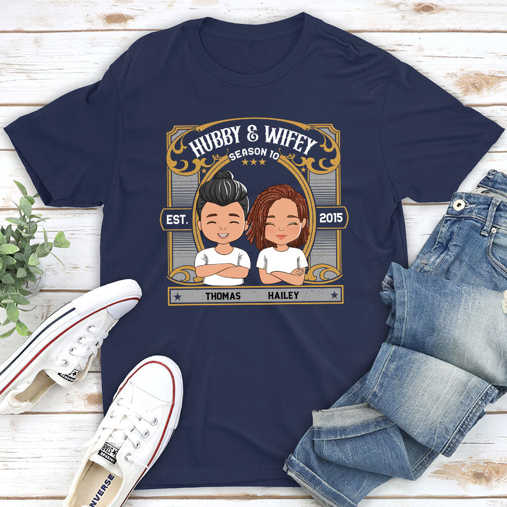 Hubby Wifey Season - Personalized Custom Premium T-shirt