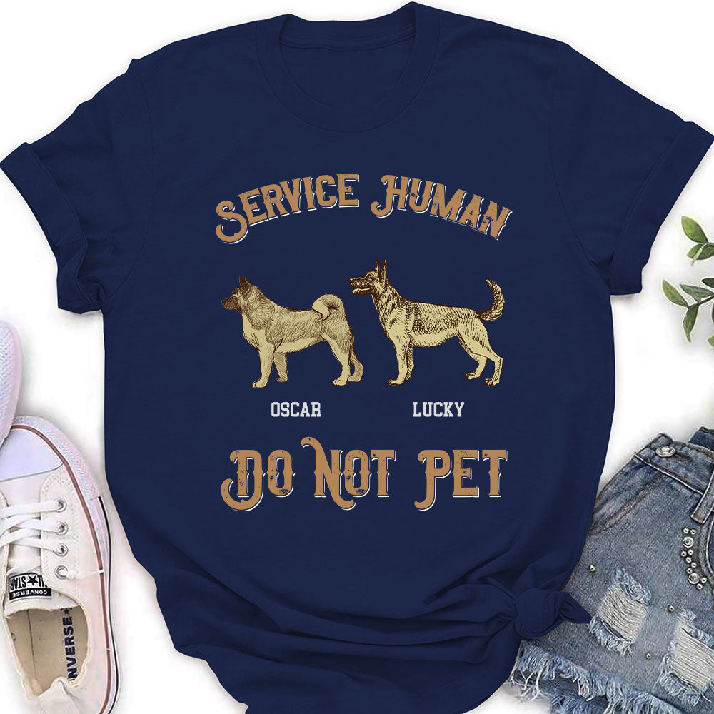 Service Human Vintage - Personalized Custom Women's T-shirt