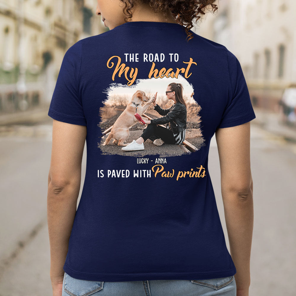 My Paw Prints Photo - Personalized Custom Women's T-shirt