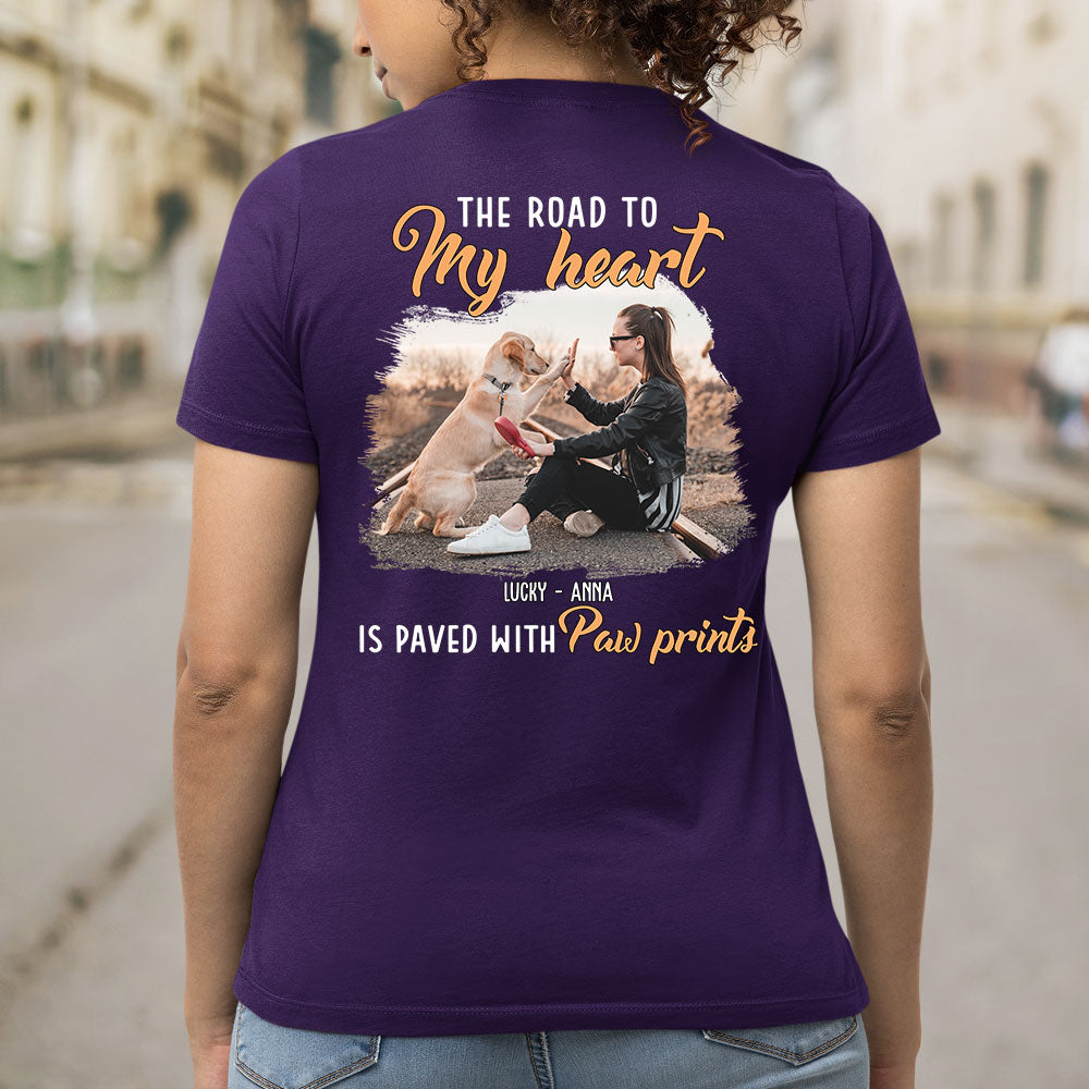 My Paw Prints Photo - Personalized Custom Women's T-shirt