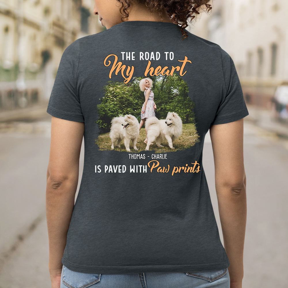 My Paw Prints Photo - Personalized Custom Women's T-shirt