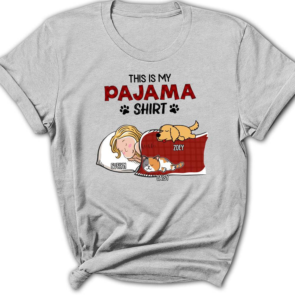 Sleeping Pet Pajama - Personalized Custom Women's T-shirt
