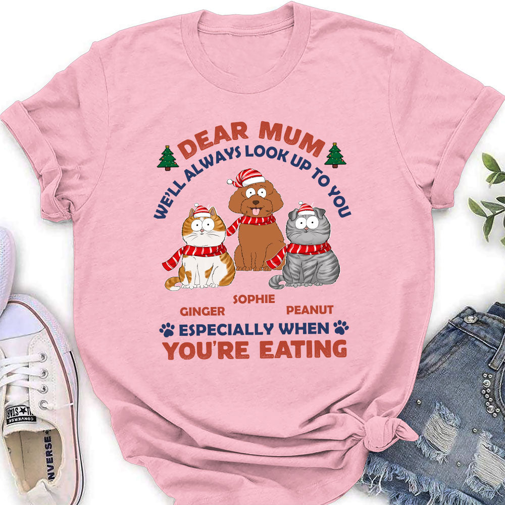 Look Up When Eating - Personalized Custom Women's T-shirt