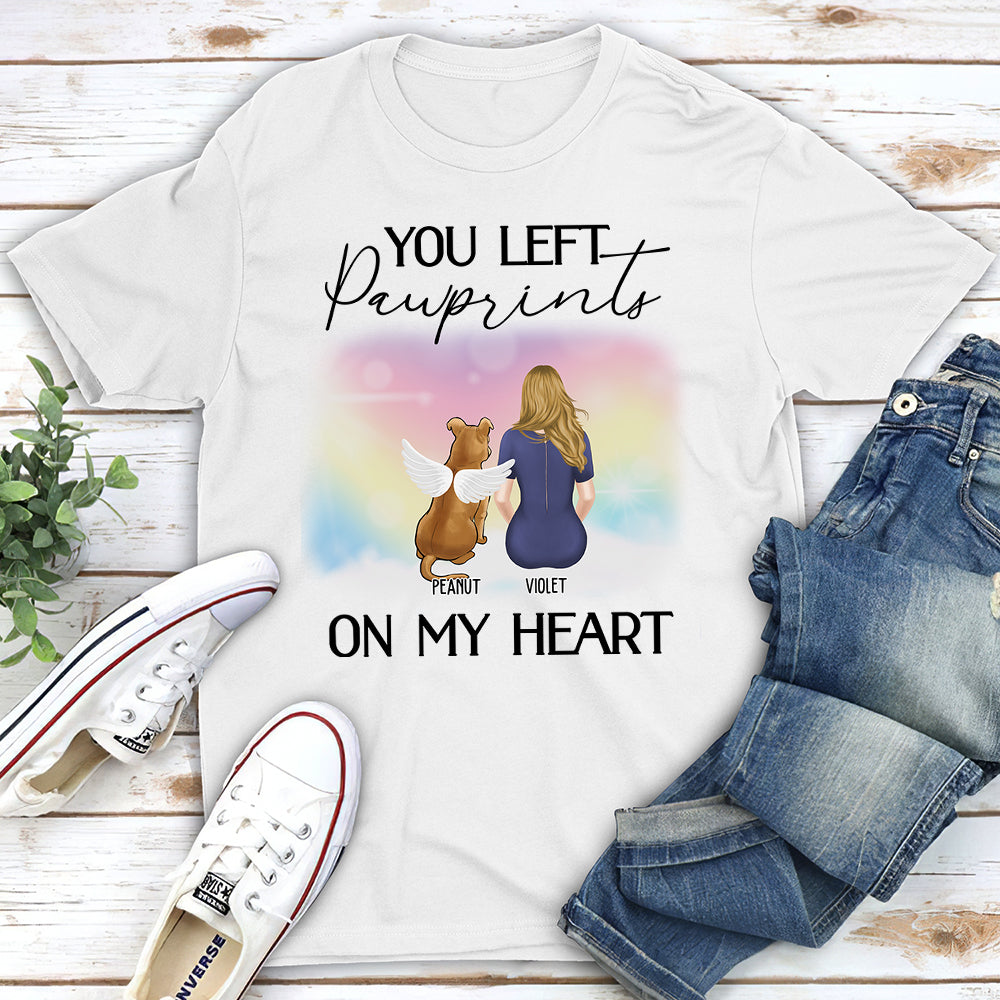 You Left Pawprints - Personalized Custom Unisex T-shirt