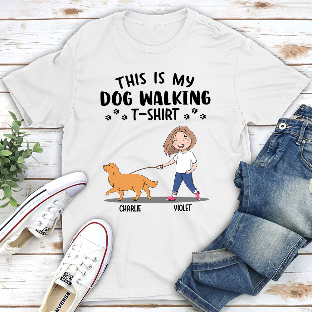 Dog Walking Shirt - Personalized Custom Unisex T-shirt