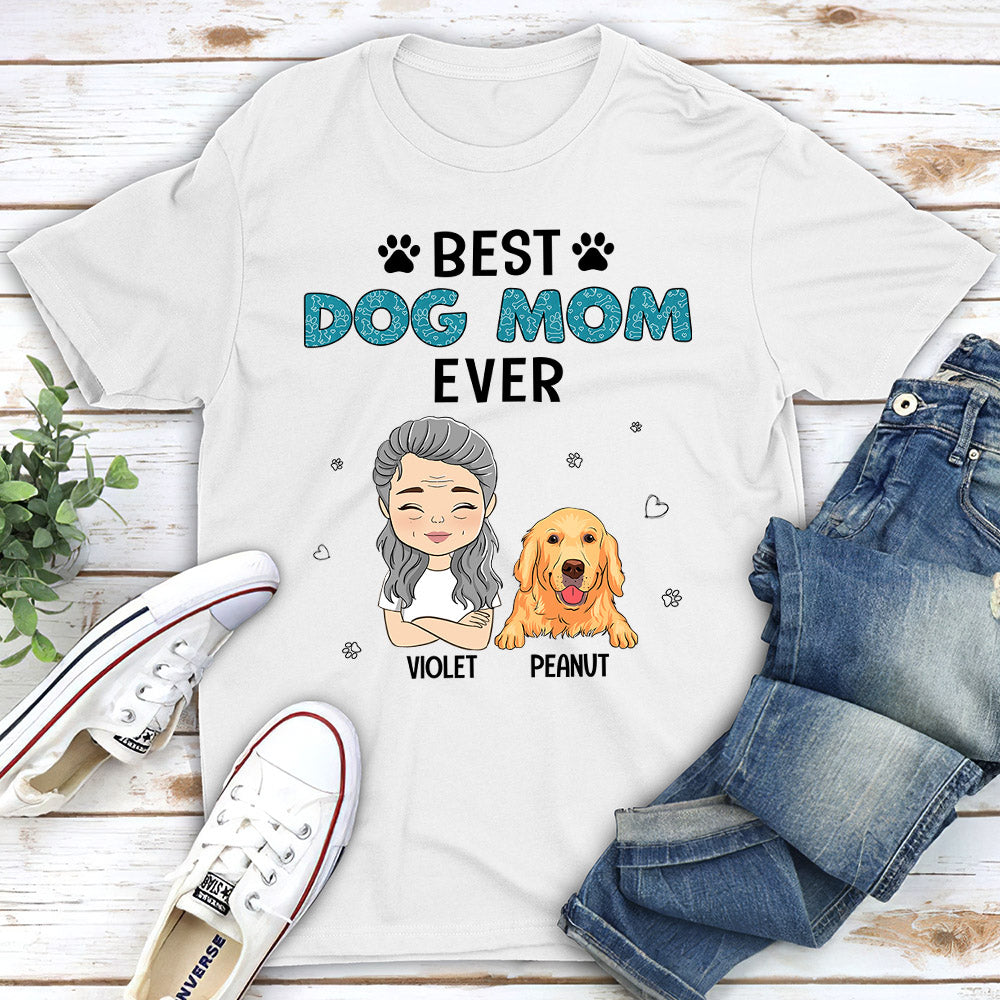 Best Dog Mom Chibi - Personalized Custom Unisex T-shirt