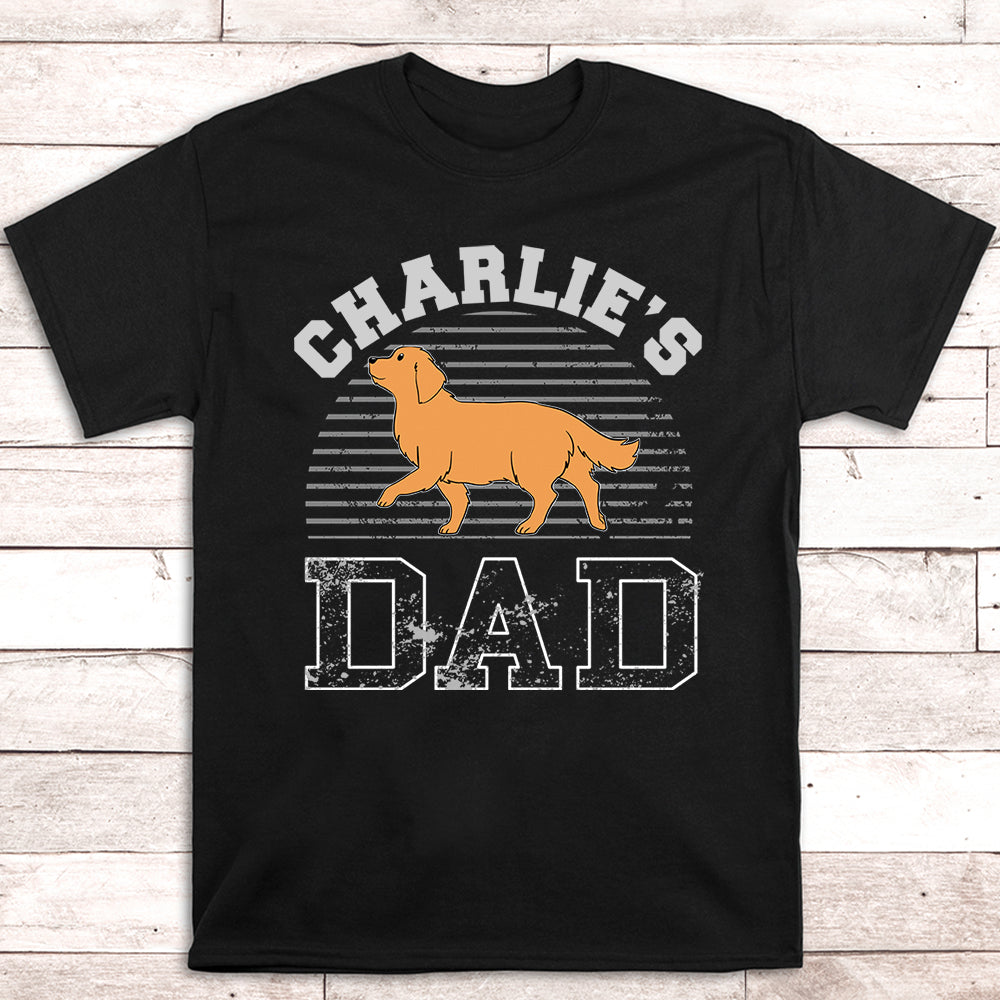 Dog Dad Walking - Personalized Custom Unisex T-shirt
