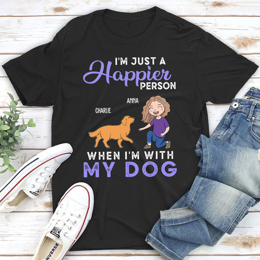 Happier Person - Personalized Custom Unisex T-shirt