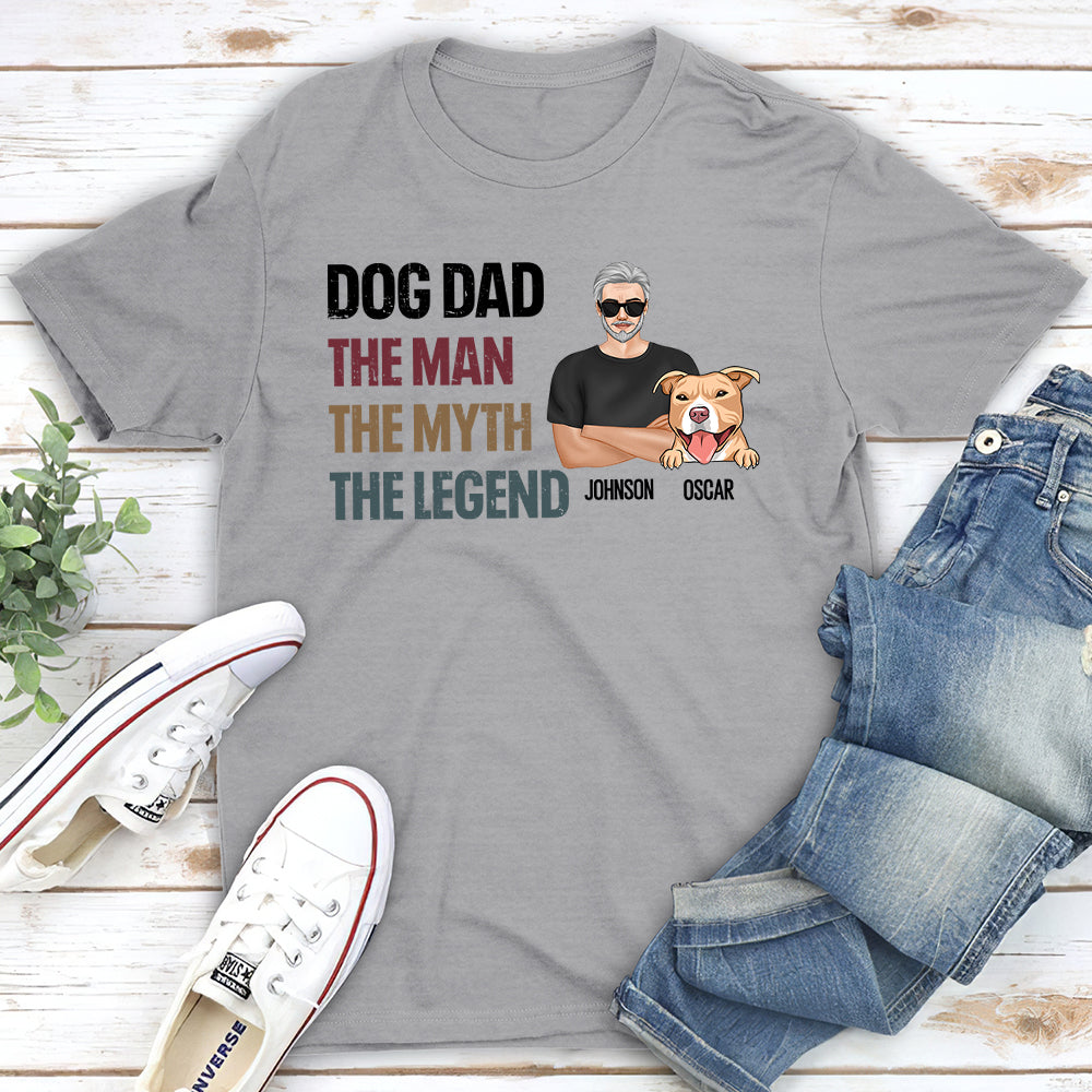 Dog Dad Legend - Personalized Custom Unisex T-shirt
