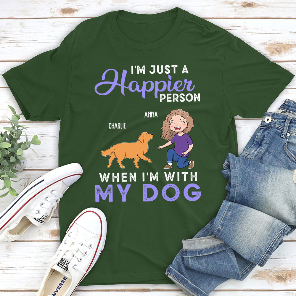 Happier Person - Personalized Custom Unisex T-shirt