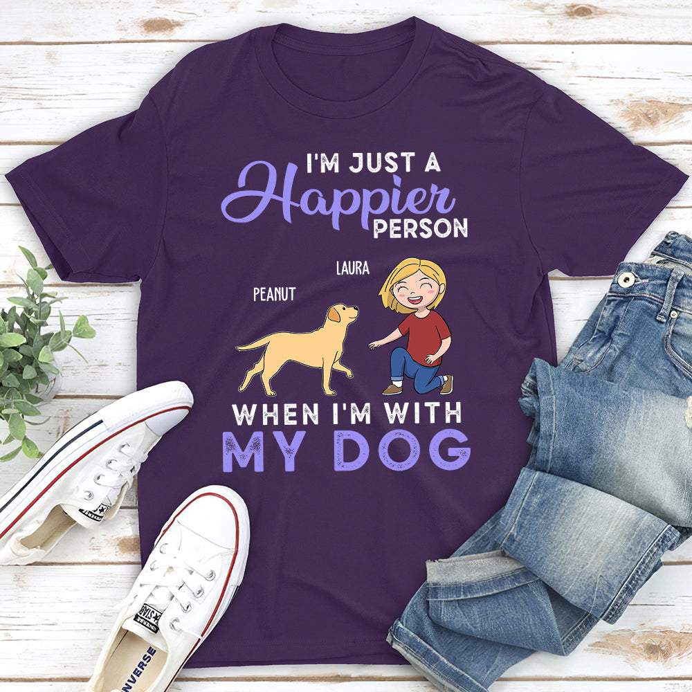 Happier Person - Personalized Custom Unisex T-shirt