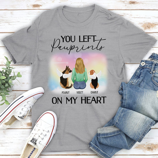 You Left Pawprints - Personalized Custom Unisex T-shirt