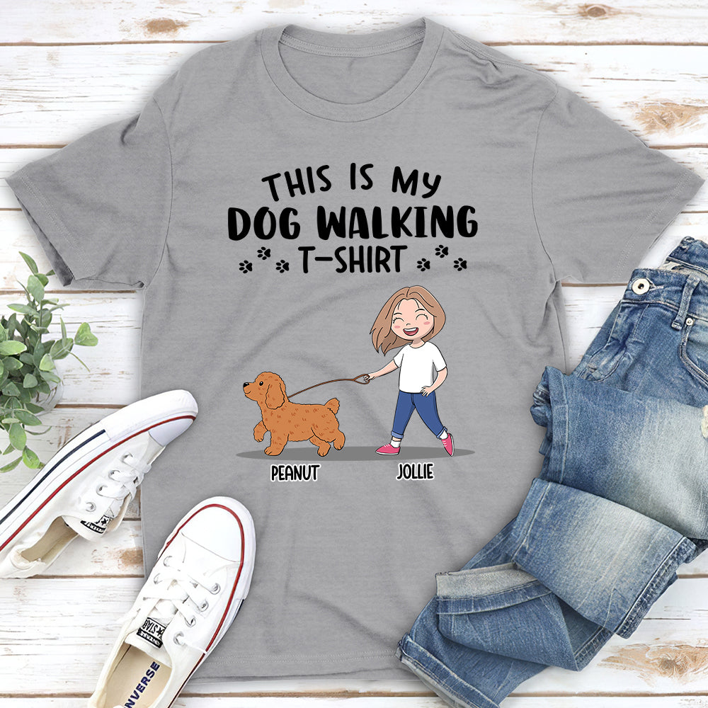 Dog Walking Shirt - Personalized Custom Unisex T-shirt