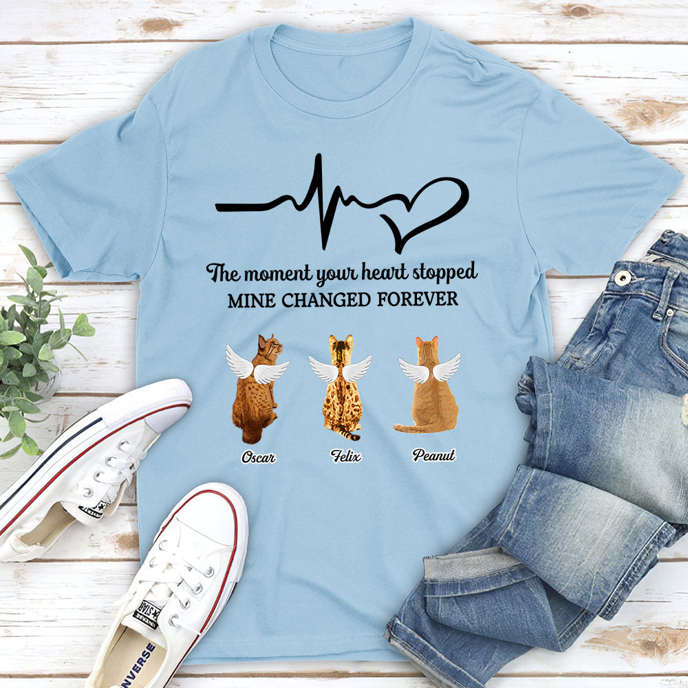 The Moment Your Heart Stopped Cat - Personalized Custom Unisex T-shirt