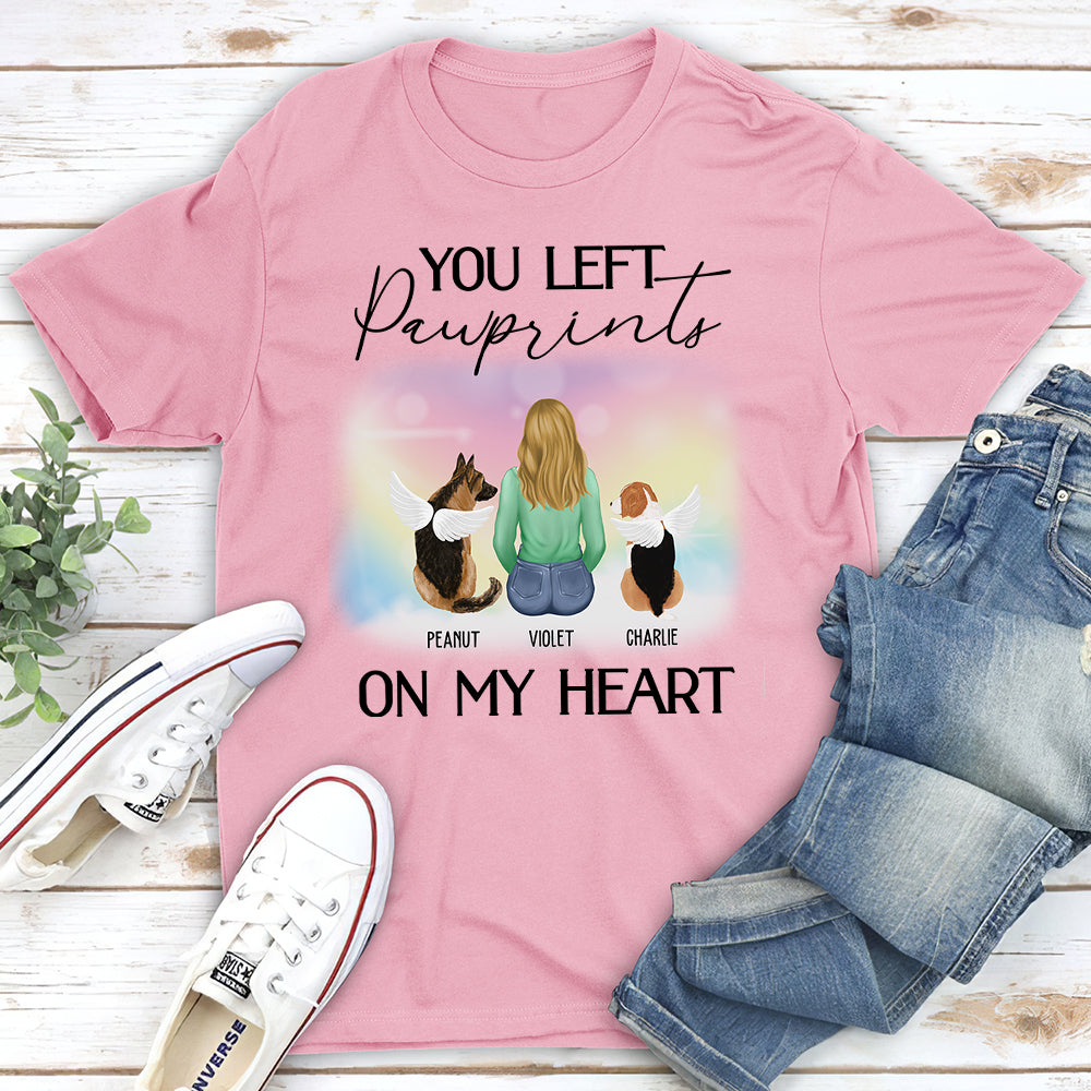 You Left Pawprints - Personalized Custom Unisex T-shirt