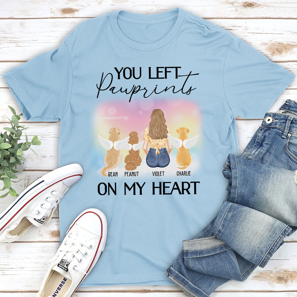 You Left Pawprints - Personalized Custom Unisex T-shirt