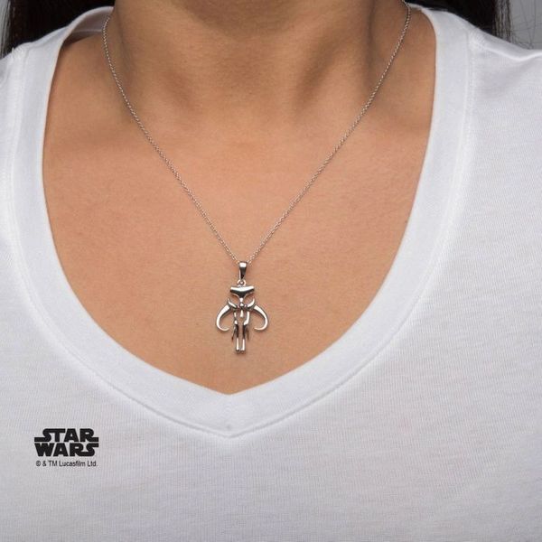 Star Wars Mandalorian Mythosaur Sterling Silver Necklace