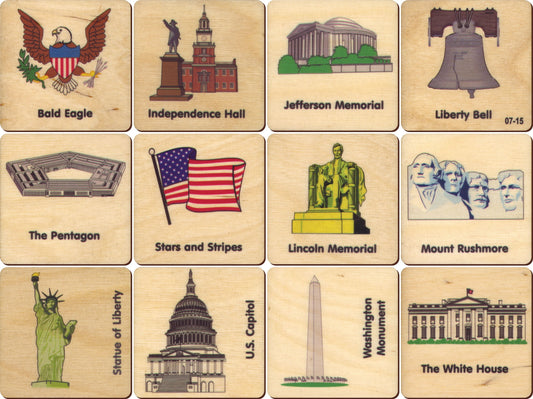 Memory Tiles - American Icons